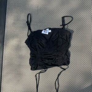 Princess Polly Black Gathered Camisole